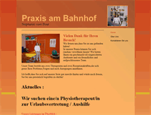 Tablet Screenshot of praxisambahnhof.com